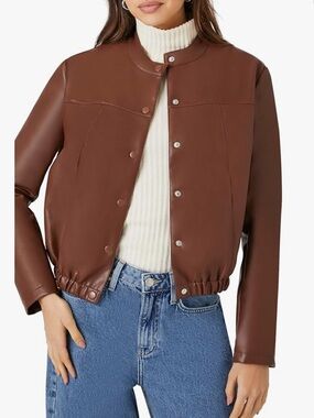 Forever 21 Women's Faux Leather Moto Jacket NWT